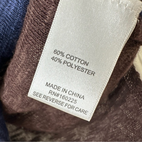 StitchDrop Blue Colorblock Crew Neck Lightweight Sweater, Size Large - Picture 7 of 10